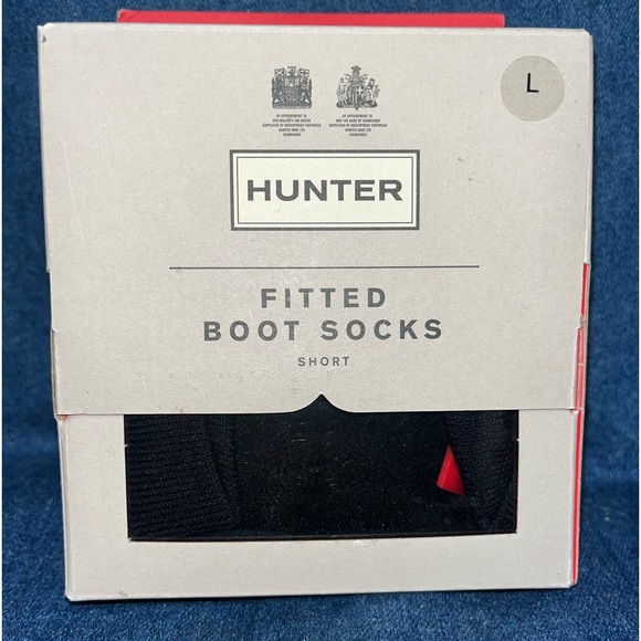 Hunter Black Fitted Boot Socks Sz Women’s Large NIB NWT - Picture 1 of 9
